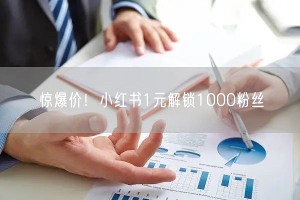 惊爆价！小红书1元解锁1000粉丝