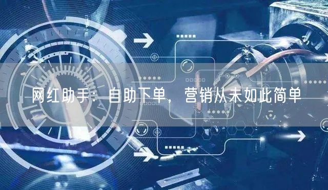 网红助手：自助下单，营销从未如此简单