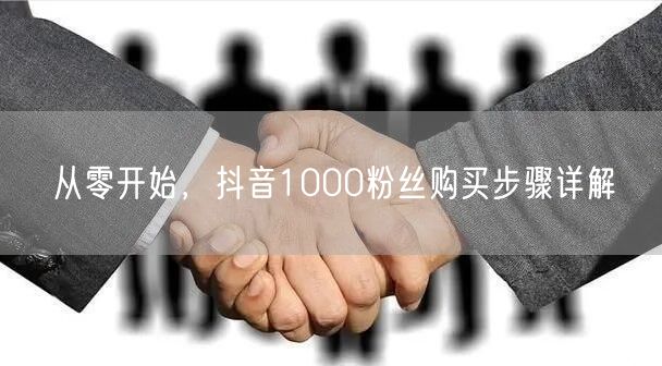 从零开始，抖音1000粉丝购买步骤详解