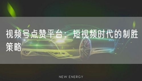 视频号点赞平台：短视频时代的制胜策略