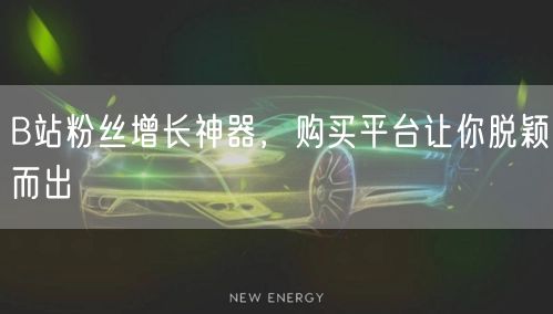 B站粉丝增长神器，购买平台让你脱颖而出